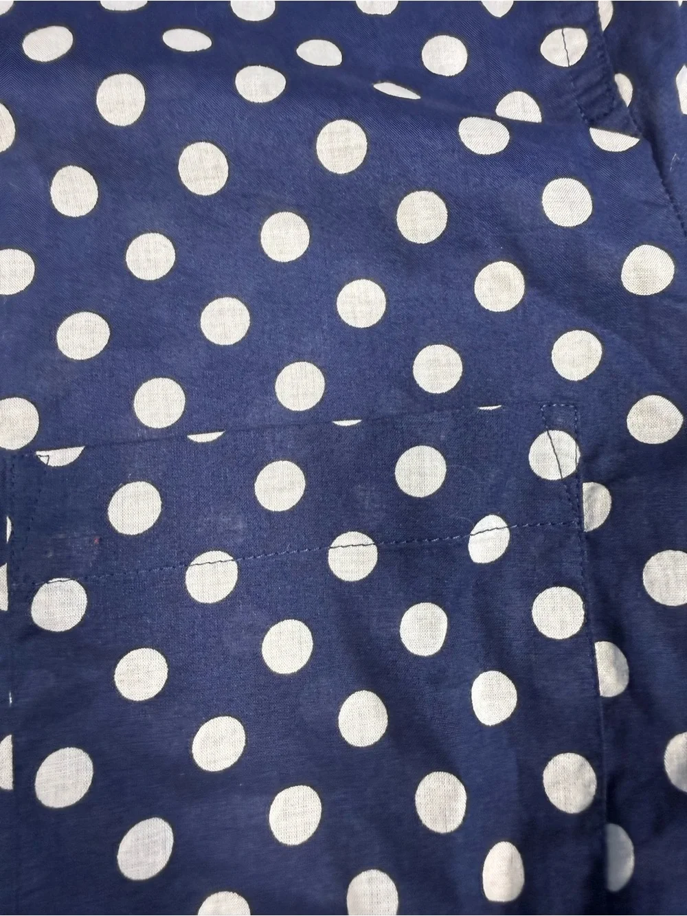 J. Crew Navy Polka Dot Button-Front Tie-Hem Shirt - Picture 7 of 9
